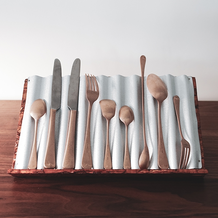 日本青芳制作所aoyoshi复古原木刀叉勺筷子餐具陈列展示摆放架