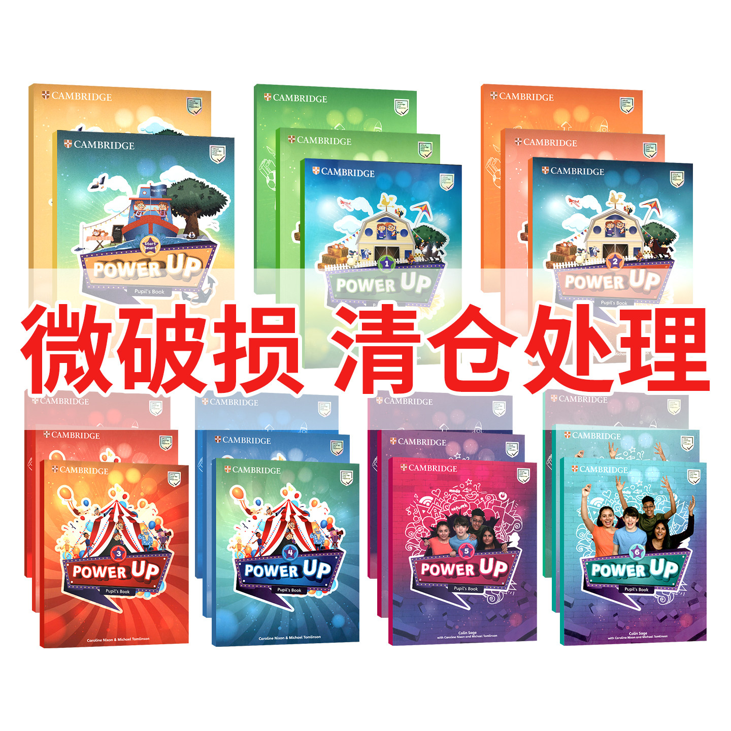 【麦凯思图书微损清仓】原版进口Power Up预备1 2 3 4 5 6级剑桥英语英文原版教材国际少儿英语教材英国小学YLE剑桥少儿考试词汇