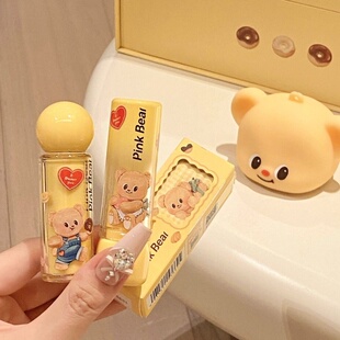 pinkbear皮可熊黄油小熊唇釉礼盒不沾杯套装唇泥眼影盘粉饼口红女