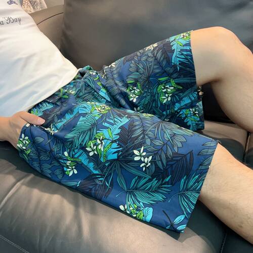 夏季薄款男棉绸绵绸大裤衩沙滩裤
