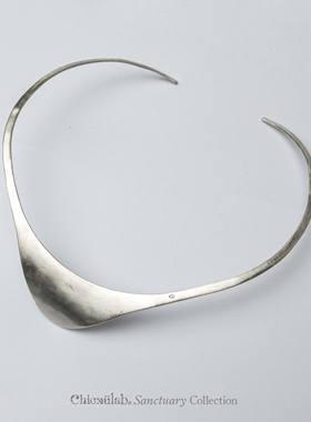 奇虚乐Chicxūlab 素银倒梨项圈