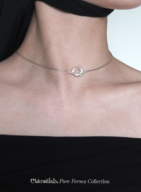 奇虚乐Chicxūlab 环石Annular-stone素银锁骨链