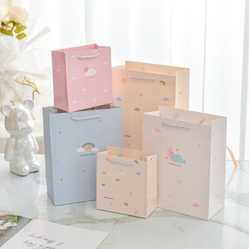 菲念清新礼品袋白卡纸手提袋