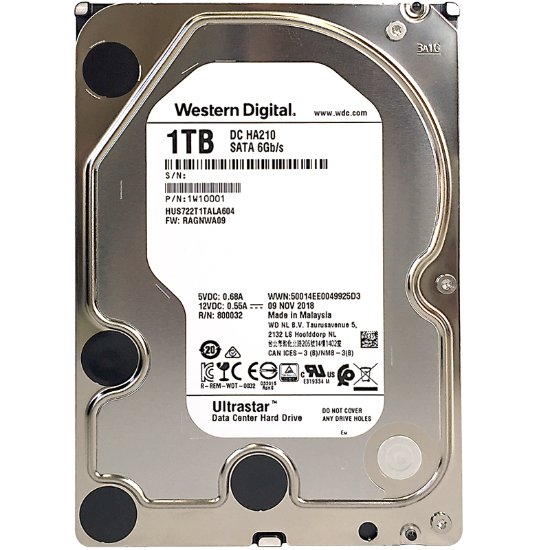 WD/西部数据HUS722T1TALA604 1T企业级NAS3.5寸1TB硬盘7200转128M