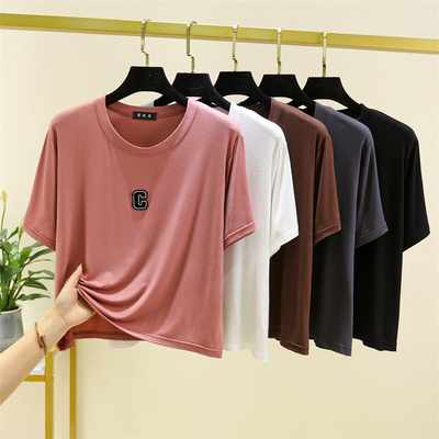 韩版薄款莫代尔女百搭短袖T恤