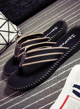 人字拖男防滑韩版潮流男士沙滩个性凉拖夏季越南拖鞋男款夹脚拖鞋