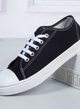 老北京布鞋帆布鞋男士新款韩版潮流黑色板鞋休闲透气低帮学生布鞋