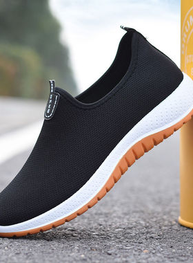 2022年秋季牛筋底老北京布鞋男防滑耐磨厚底健步鞋透气运动休闲鞋