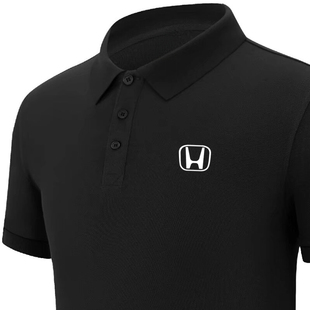 广汽本田汽车工作服短袖 T恤 翻领POLO衫 定制东风本田HONDA男女工装