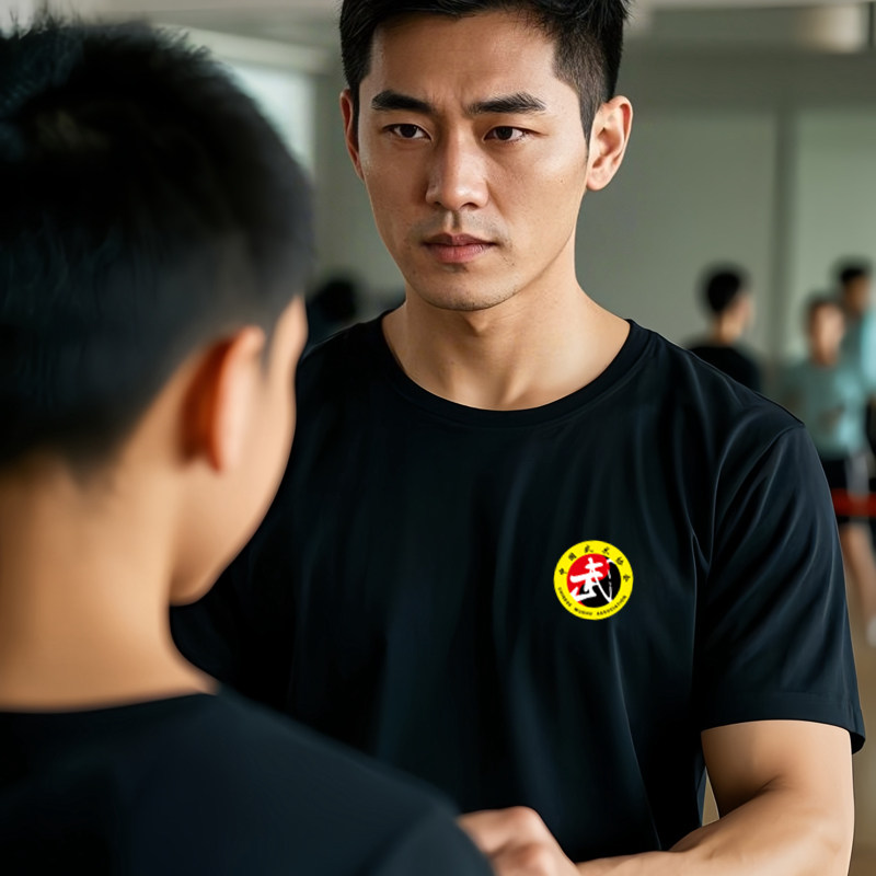 练武术T恤短袖男女教练成人儿童训练服散打拳击上衣服装定制半袖