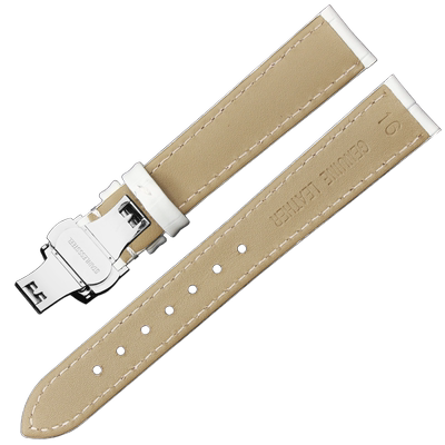 女士真皮表带适配原装天王dw阿玛尼劳士顿飞亚达针扣手表带蝴蝶扣