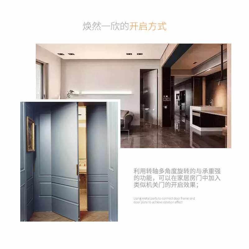 304不锈钢隐形门轴天地转轴铰链隐形门天地合页重型上下暗藏合页