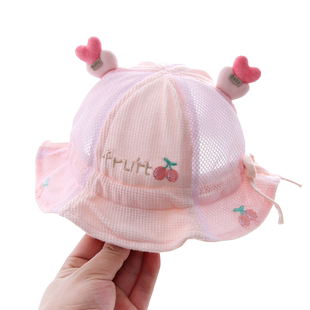 婴儿帽子夏季遮阳帽宝宝婴幼儿渔夫帽男宝宝女宝春秋防晒帽太阳帽