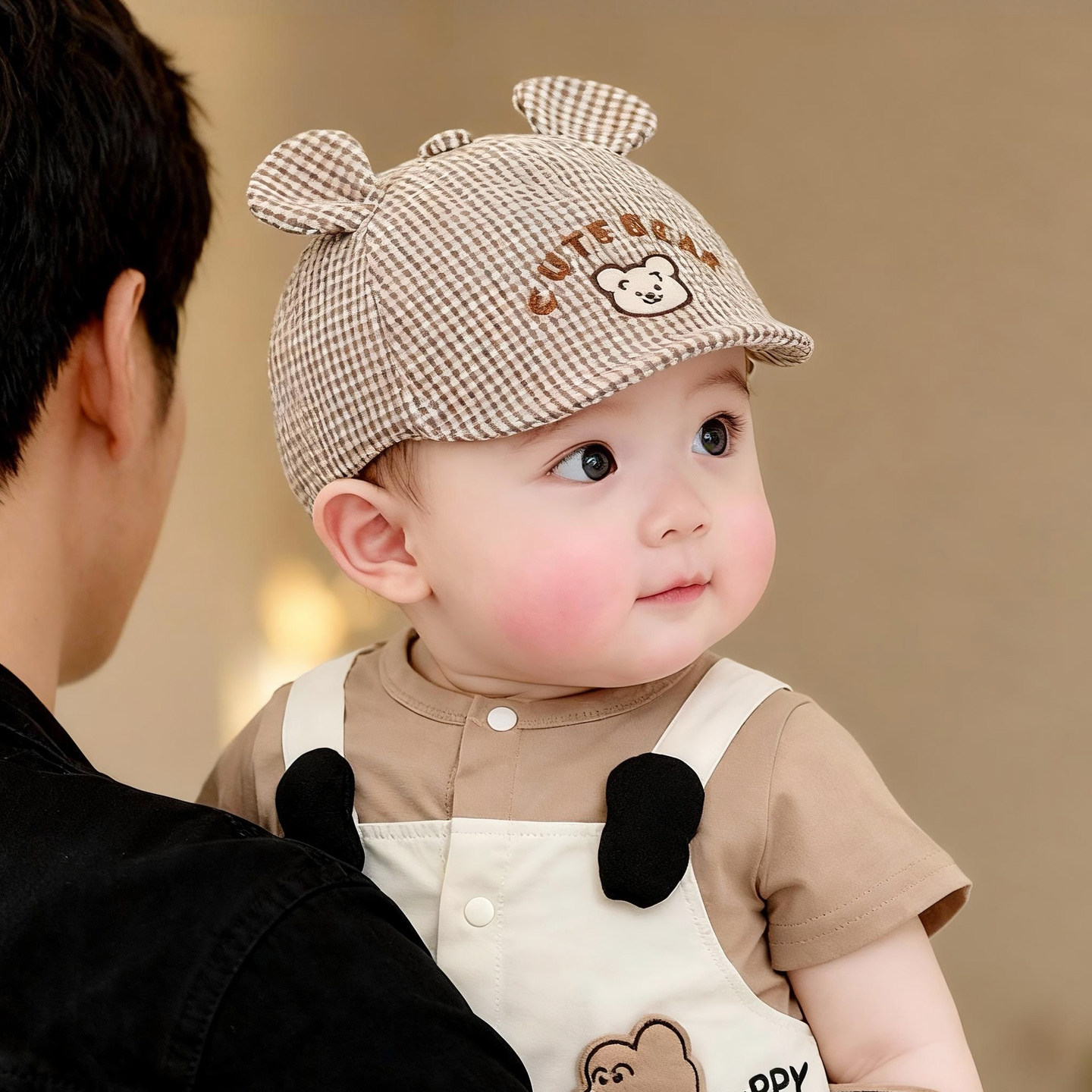 婴儿帽子春秋季宝宝鸭舌帽婴幼儿儿童贝雷帽男童遮阳帽新款夏季男