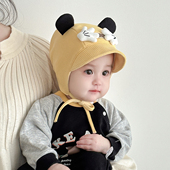 新款 婴儿帽子秋冬季 宝宝胎帽遮阳帽婴幼儿包头帽护耳帽冬季 护囟门