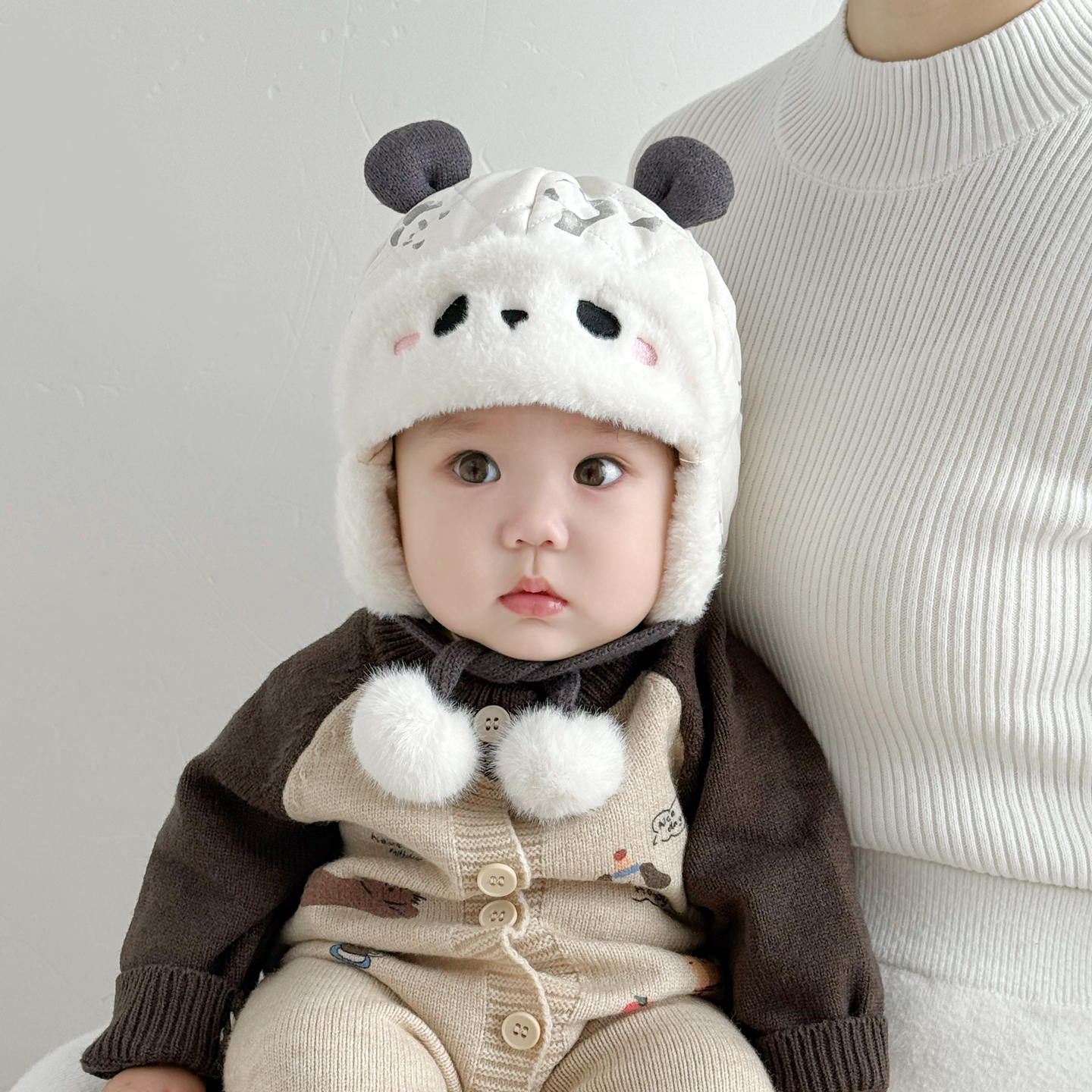 彼彼熊毛绒帽雷锋帽小熊猫可爱萌