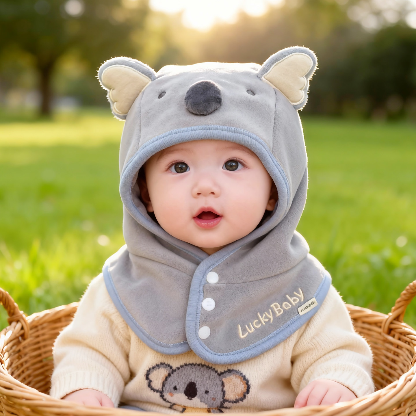 婴儿帽子秋冬季宝宝毛绒帽儿童冬季围巾一体护耳帽男童针织帽新款,童装/婴儿装/亲子装,帽子,淘宝优惠券,粉丝福利购,淘宝优惠卷