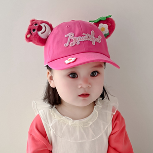 儿童帽子春秋款宝宝遮阳帽女孩女童可爱棒球帽婴幼儿秋冬季鸭舌帽