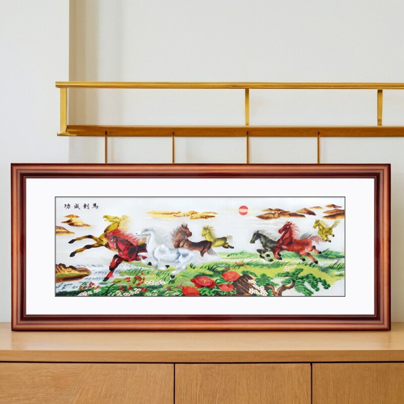 苏绣成品挂画新中式定制装饰成品
