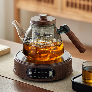 耐高温泡茶壶大容量蒸煮一体烧水壶电陶炉套装 玻璃煮茶壶家用新款