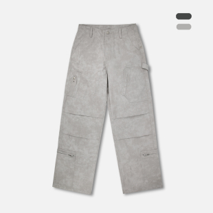 长裤 ATHIRI复古纸感棉水洗做旧CWU 27P拉链多口袋航空降落伞工装