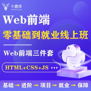 自学入门 视频课程 2025web前端从零基础到就业线上班 前端三件套