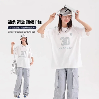 女大童凉感短袖t恤夏季2025新款