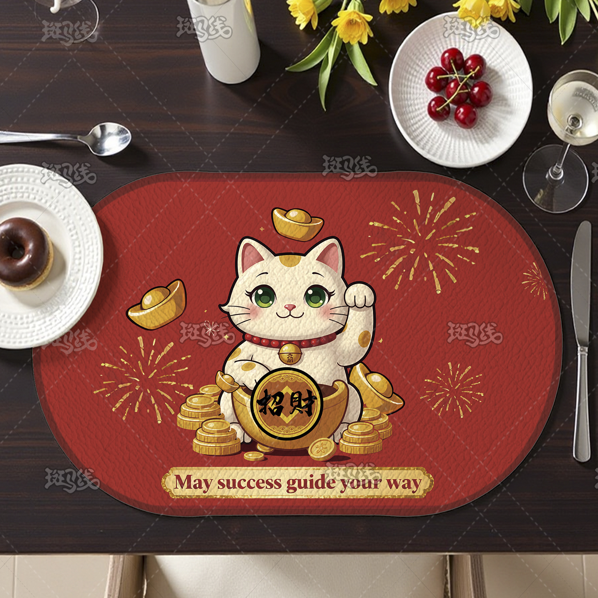 pvc日式餐垫碗垫硅胶防烫隔热桌垫防水防油垫子隔热垫午餐垫