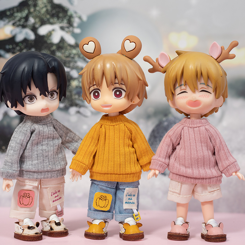 ob11娃衣 糖果色毛衣 手工毛衣  molly娃娃衣服1/12分bjd GSC