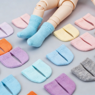 OB11袜子娃衣阿巳2阿巳3纯色条纹袜子北冥大12分bjd娃衣P9P11