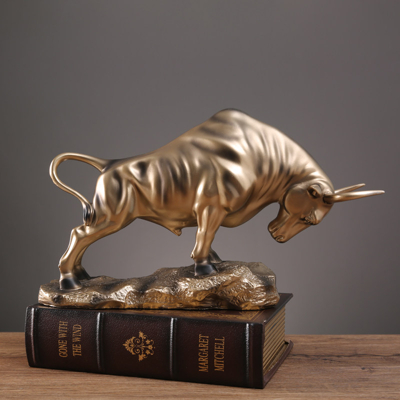 北欧金牛吉祥物生肖雕像摆件创意高档客厅书房酒柜办公室桌面装饰