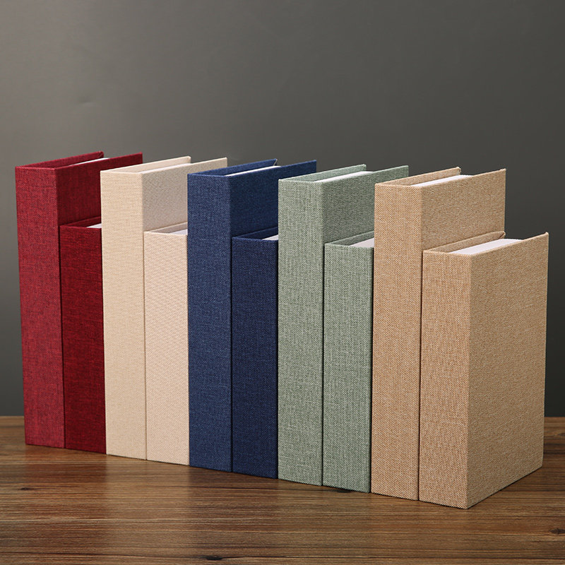 简约现代麻布假书仿真书籍模型摆件家居客厅办公室北欧轻奢装饰品