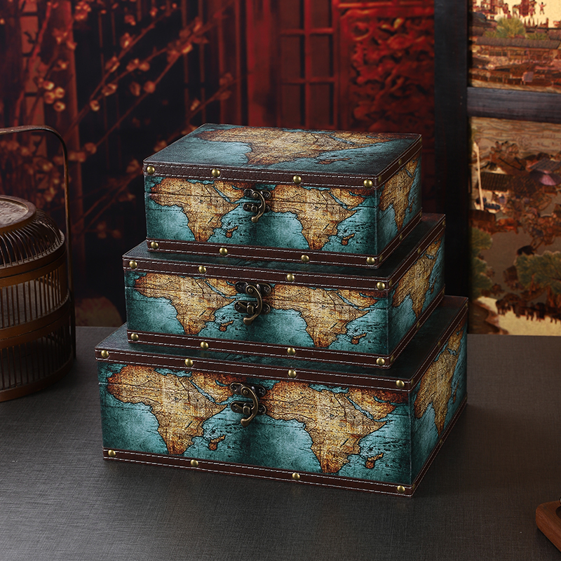 高级复古桌面收纳盒化妆品首饰盒