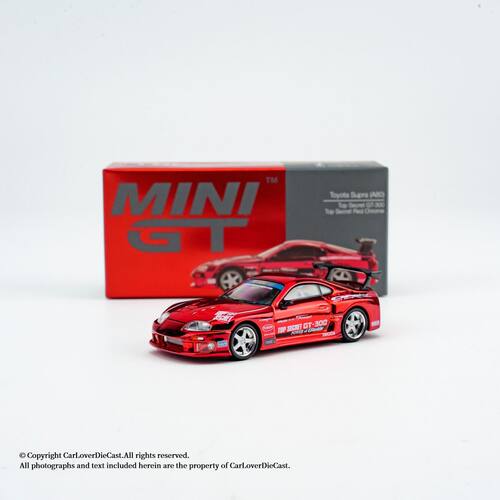 MINIGT 1132 丰田速霸Supra A80电镀红TopSecret 1:64 合金车模