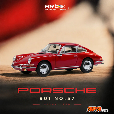 ARbox保时捷901（911原型） 1:64信号红色合金车模