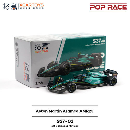 拓意 1:64 阿斯顿马丁F1阿隆索AMR23 S37-01合金车模