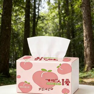 厂家特惠面巾纸抽纸抽取式面巾纸家用原生木浆高颜值可爱卫生纸