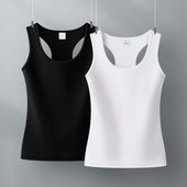 白色吊带小背心女内搭打底纯棉工字运动瑜伽外穿无袖 上衣美背夏季
