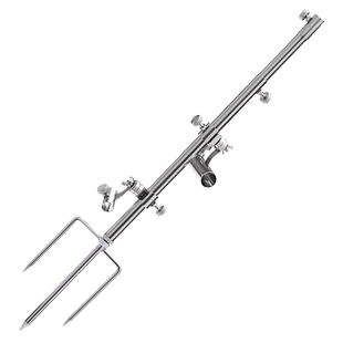 不锈钢多功能野钓地插支架三合一钓鱼支架炮台拉饵盘地插架渔具
