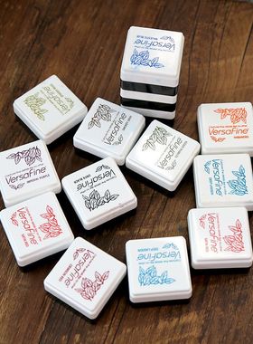 日本进口Tsukineko月猫高等细节印台迷你小印台橡皮章高细速干印油橡皮章工具VFS印泥