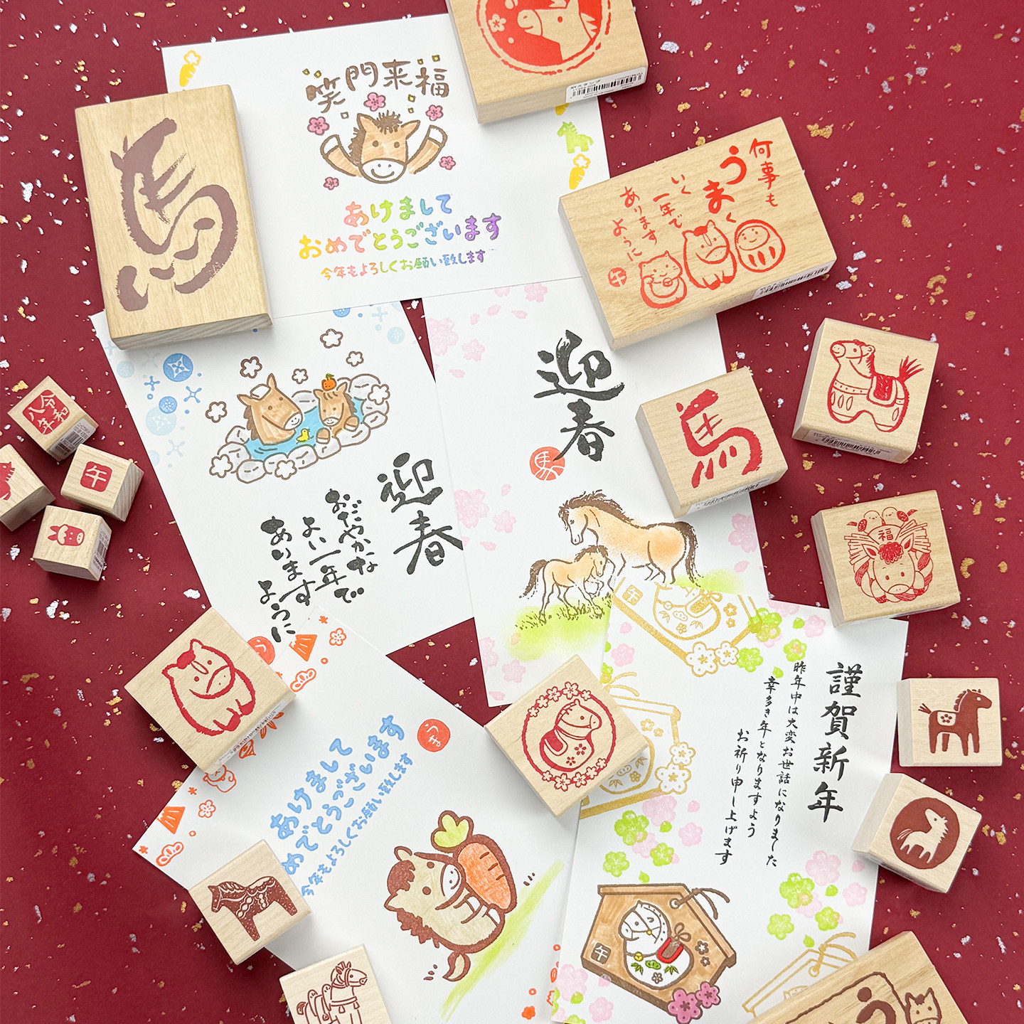 KODOMO NO KAO 2026午马年限定新年贺卡手帐木质印