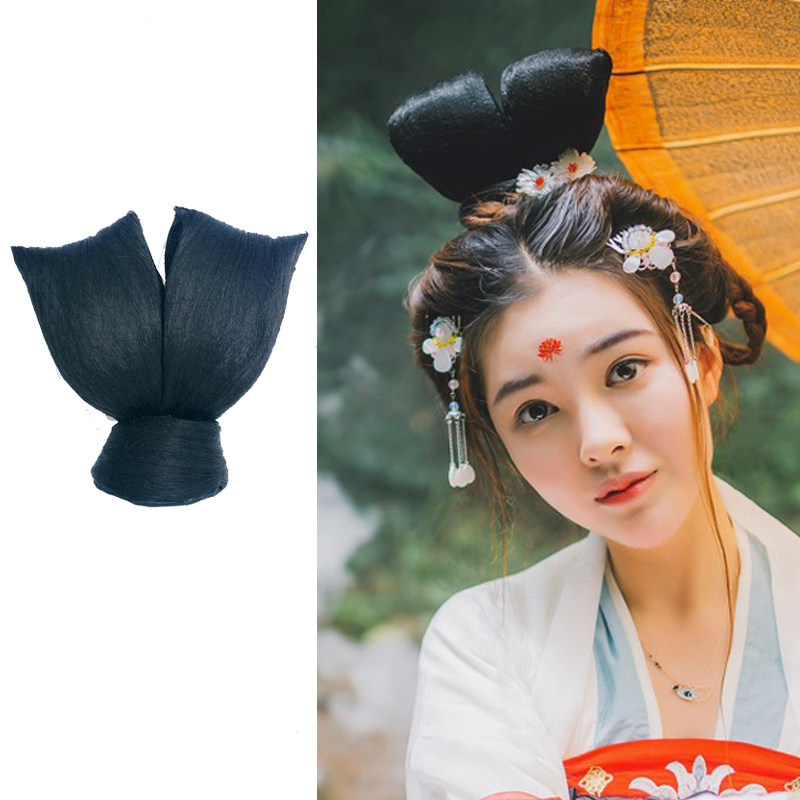双头兔耳发髻垫发板套装唐朝仕女发包演出古装造型影楼贵妃cos