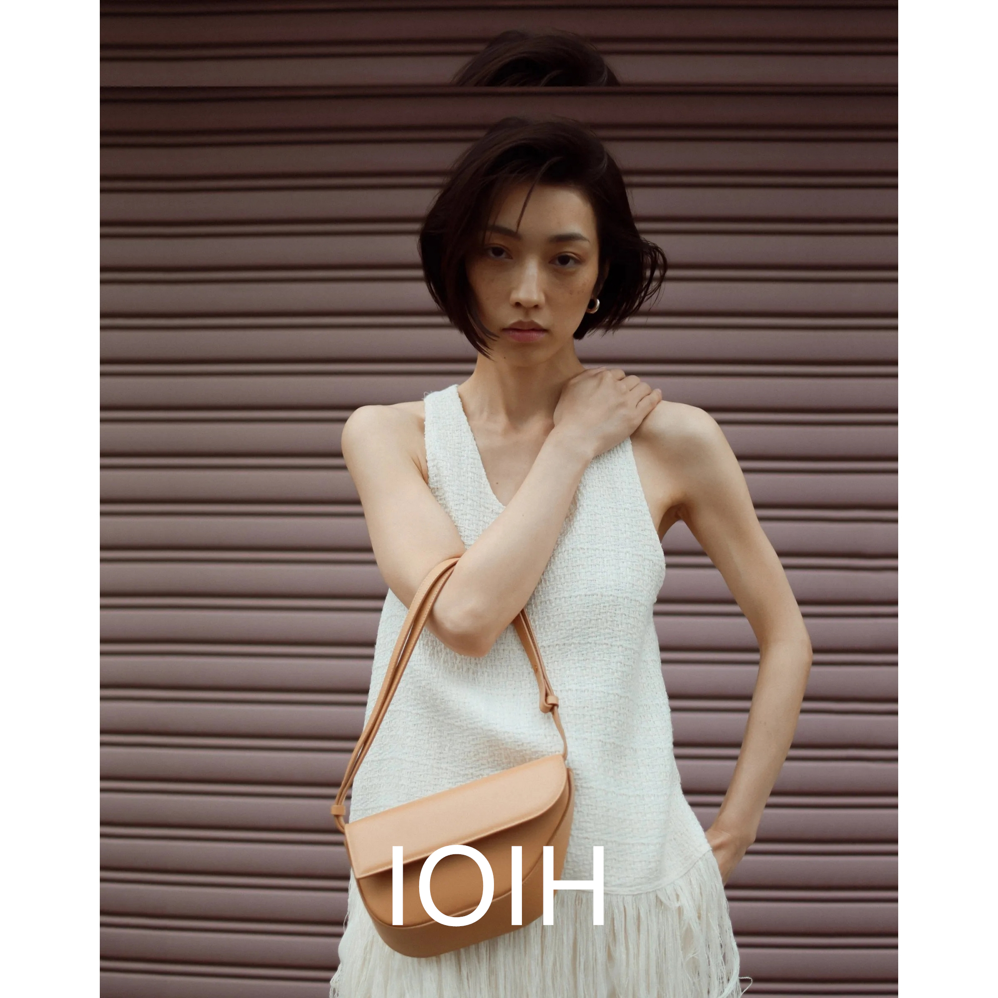 IOIH 原创设计棕色时尚百搭单肩斜挎包女简约通勤包包