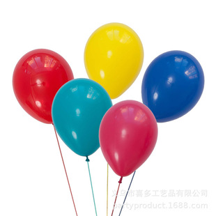 金银色黑白色生日派对婚庆布置用品10个 12寸彩色圆形乳胶气球套装