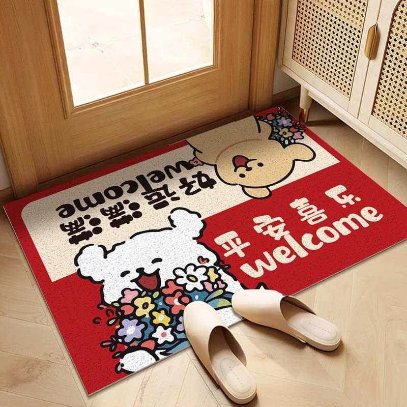 入户门地垫卡通新年修勾可裁剪丝