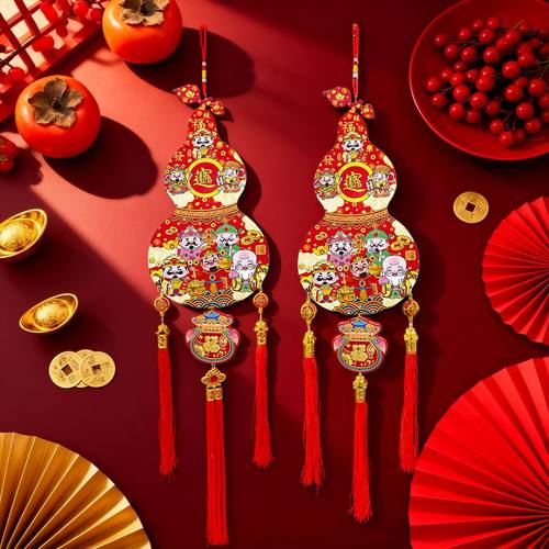 五财神葫芦入户大门上挂件新中式