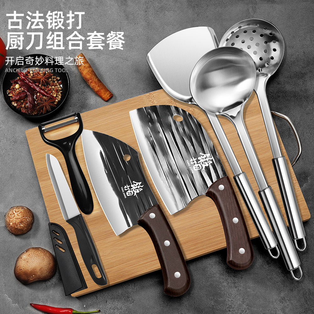 龍泉菜刀家用鍛打斬切兩用刀