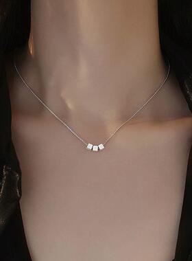 方糖项链女锁骨高级小众20