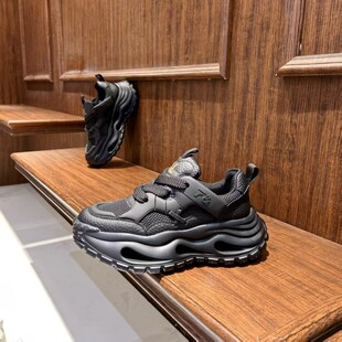 男鞋 纯色小白鞋 2026春季 新款 百搭厚底 老爹鞋 时尚 潮牌增高休闲鞋