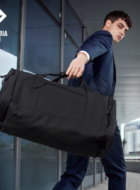 SUBURBIA思博亚手提旅行包大容量PU防水单肩行李包休闲男士健身包